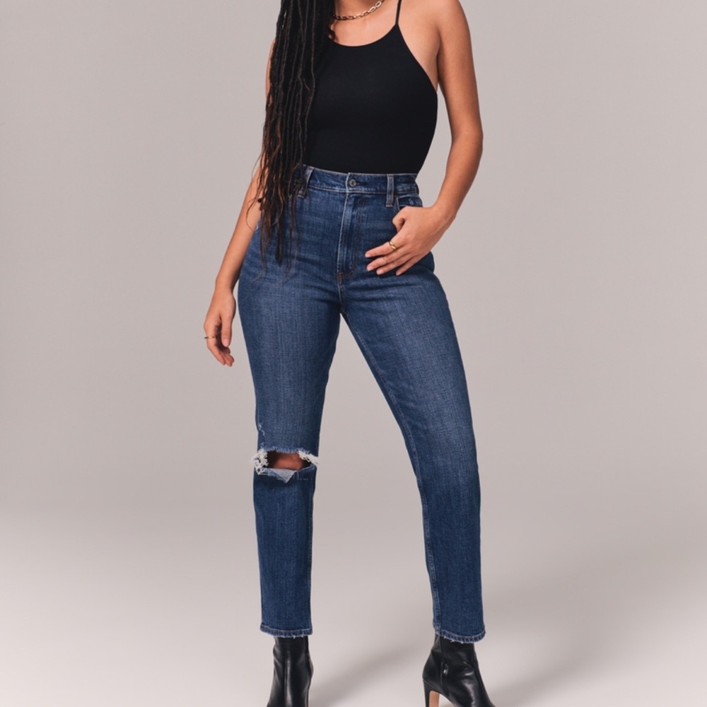 Abercrombie and Fitch ankle straight ultra high rise